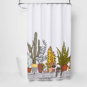 Cacti shower curtain